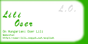 lili oser business card